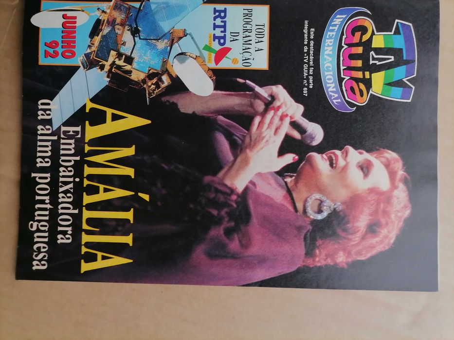 AMÁLIA Tv Guia Nº 697 c/Suplemento Destacável RTP Internacional 1992
