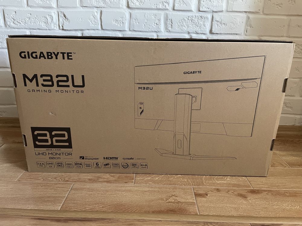 Топовый монитор 32" GigaByte M32U (4k, 144 Hz, новый)