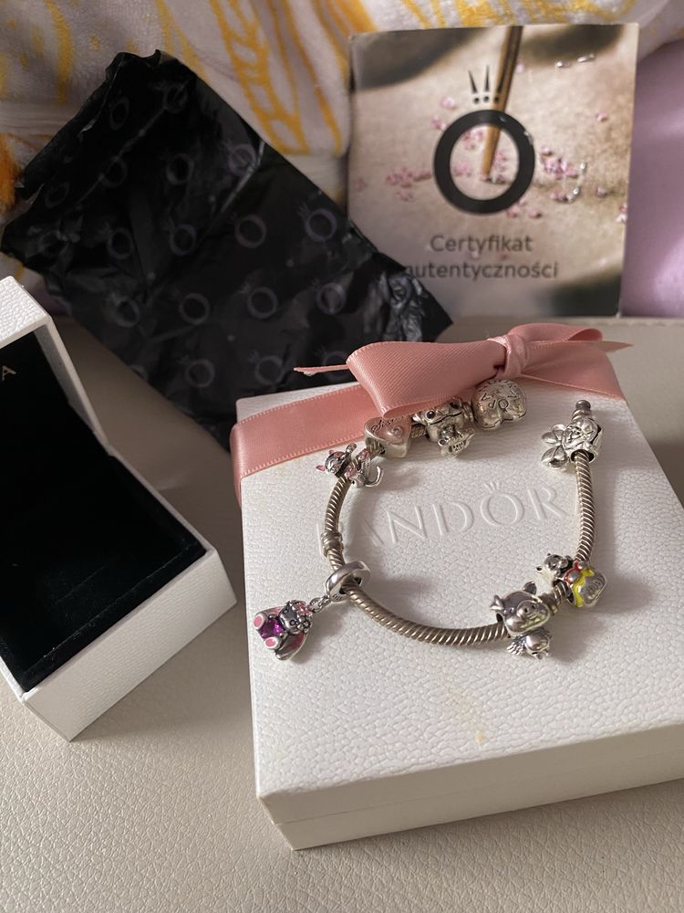Pandora - charms kotek i kroloczke na sprzedaz