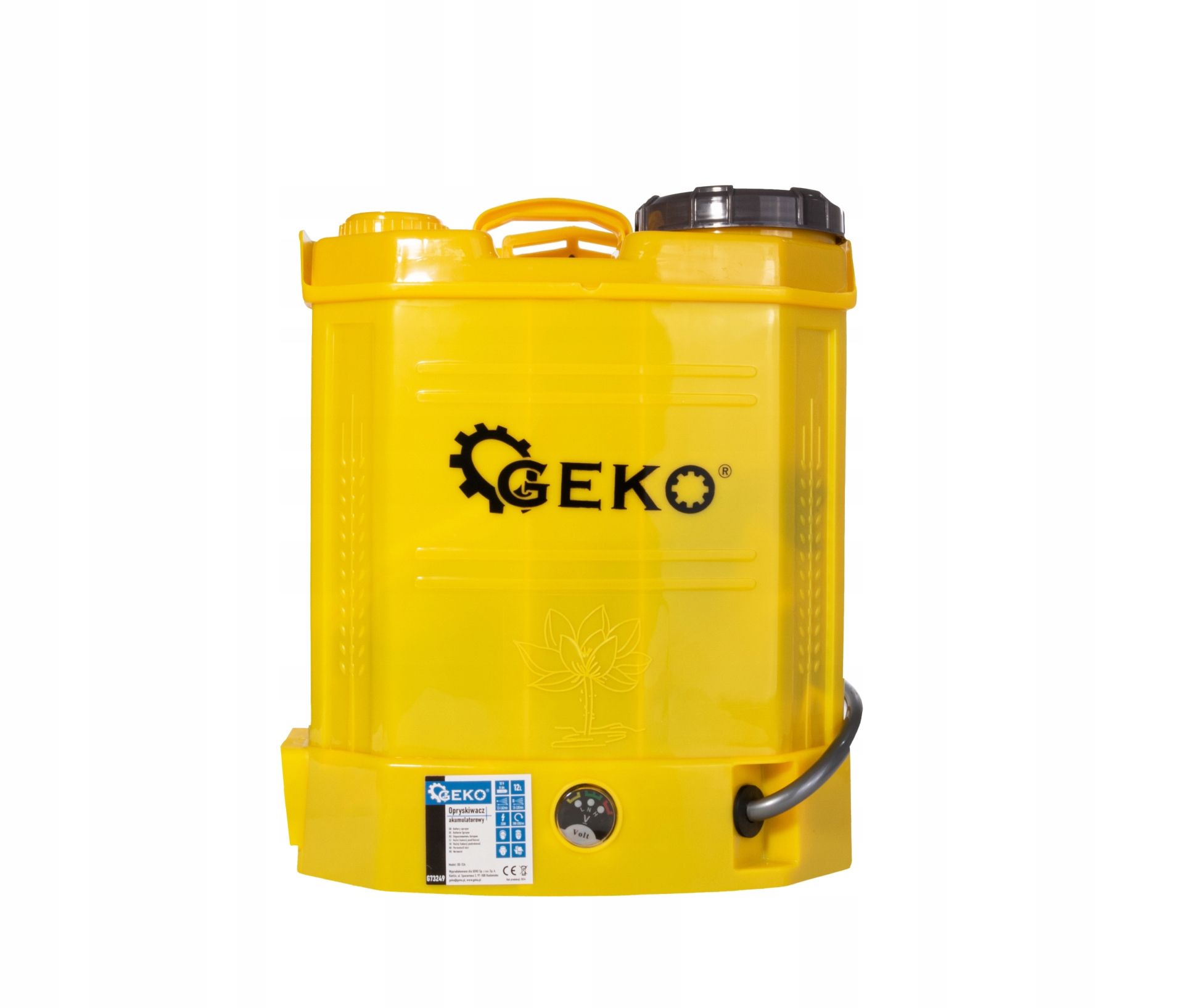 Opryskiwacz Akumulatorowy 12L Plecakowy Lekki Geko 12V 8Ah Zestaw 7