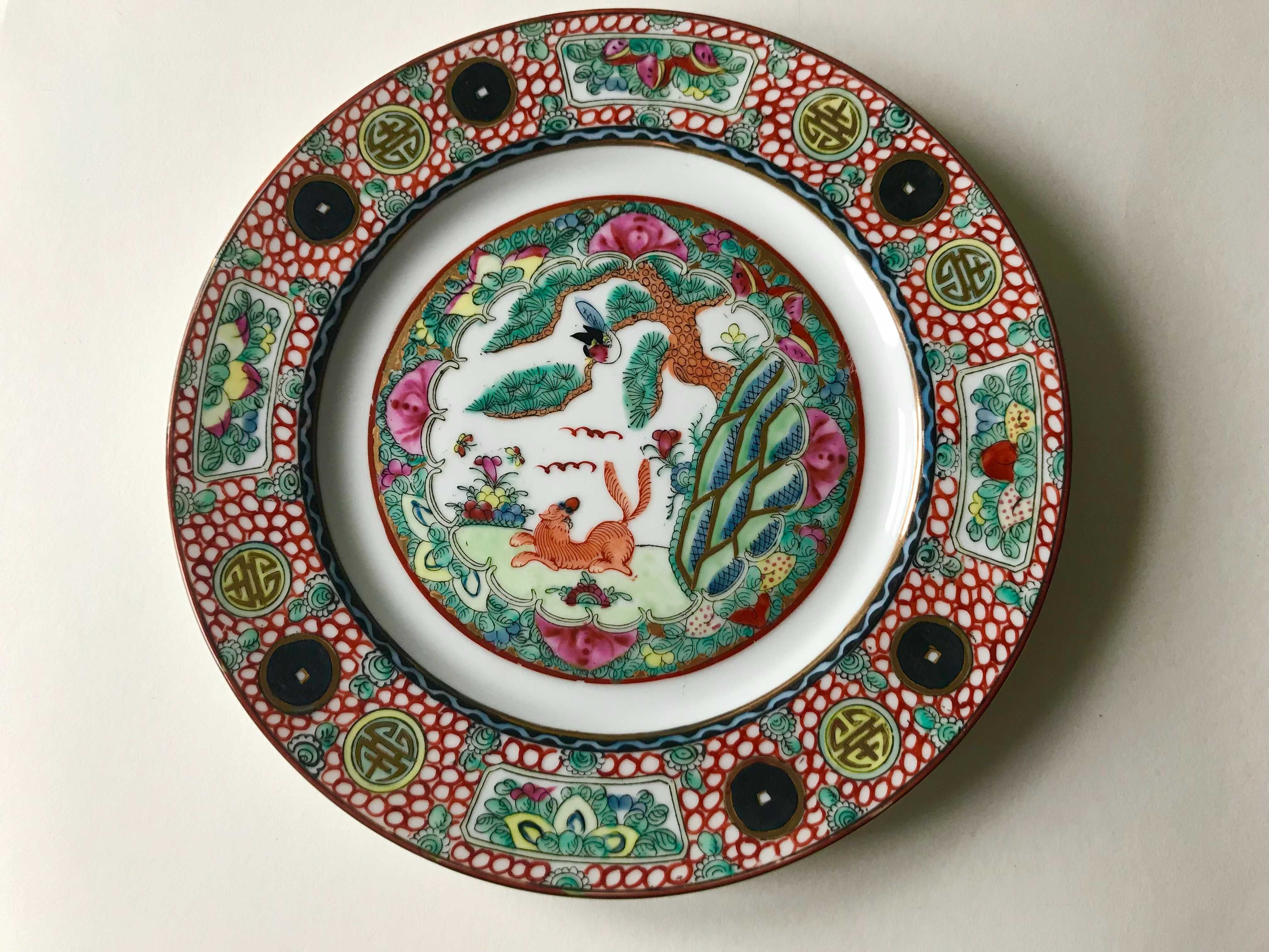 Prato de Porcelana Chinesa - Motivos Cão