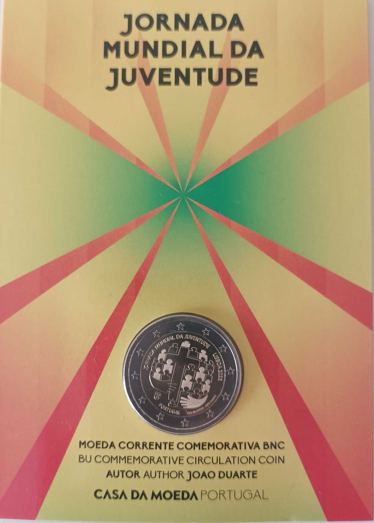 2 Euros - Portugal 2023 - Jornada Mundial da Juventude - Carteira BNC