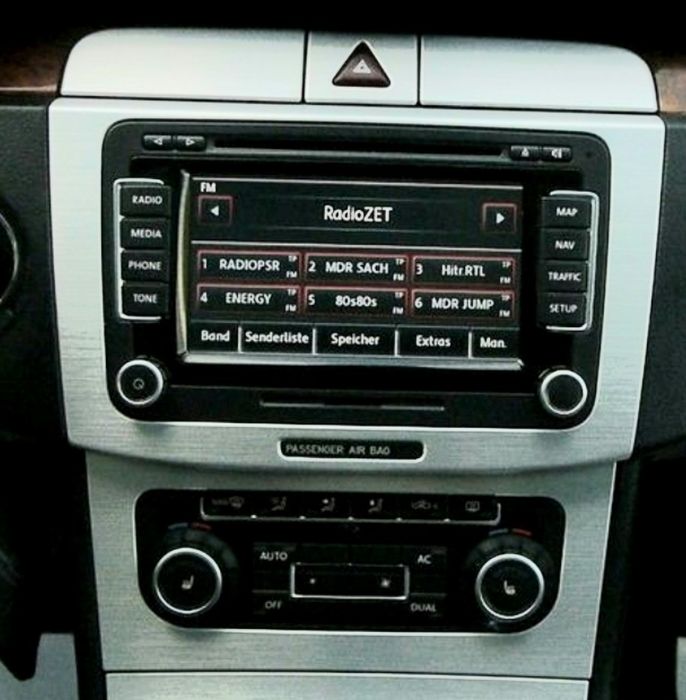 Radio RNS 510 VW stan igła, nakładka premium, passat golf tiguan