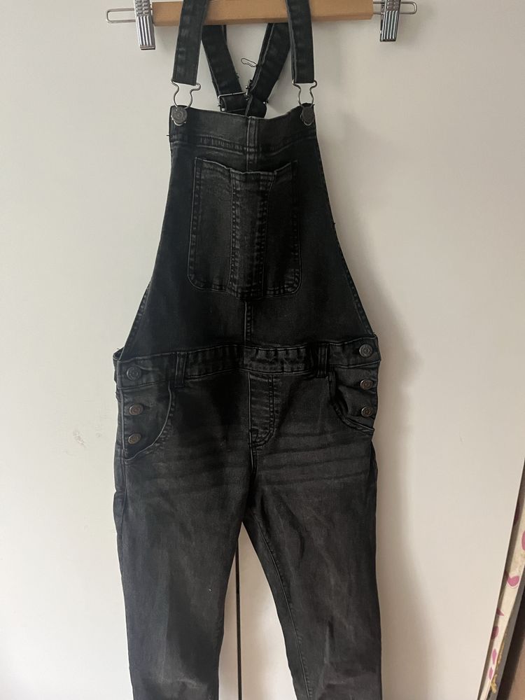ogrodniczki czarne jeansowe rozm 164