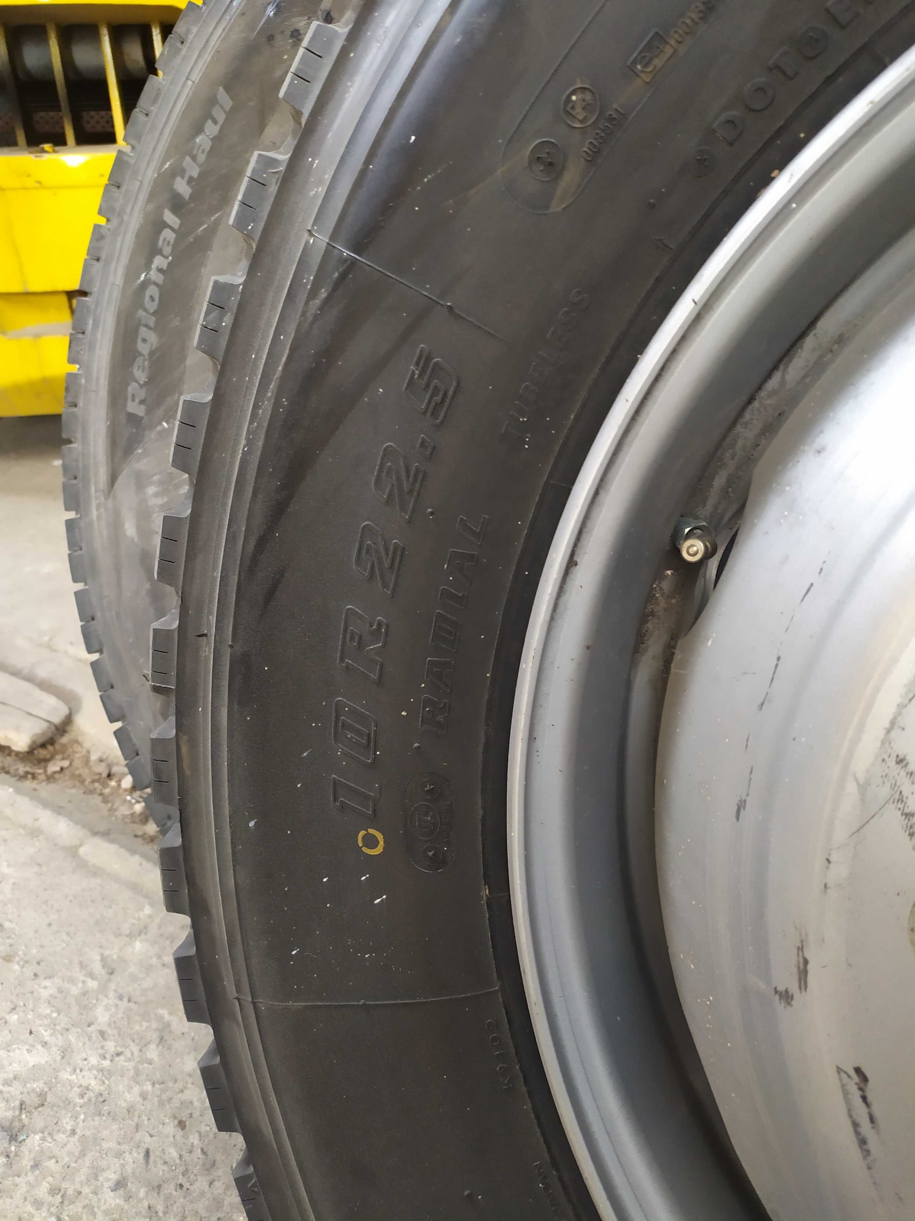 Bridgestone M840 10r22.5 zapas atego 4x4 straż TGM 4x4 8 szpilek NOWE