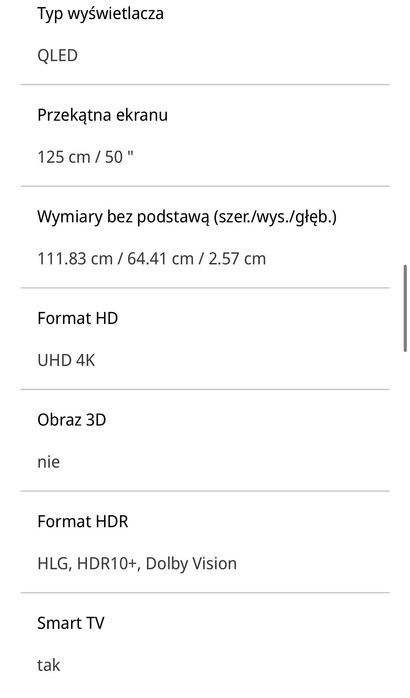 Telewizor Samsung QE50Q67BAU 4K 50cal