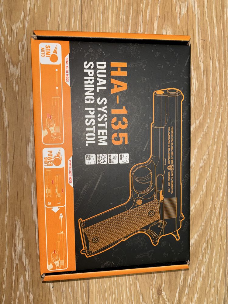 Pistola Airsoft HFC HA‑135 Semi-Auto (1911, Dual System, 6mm BB)