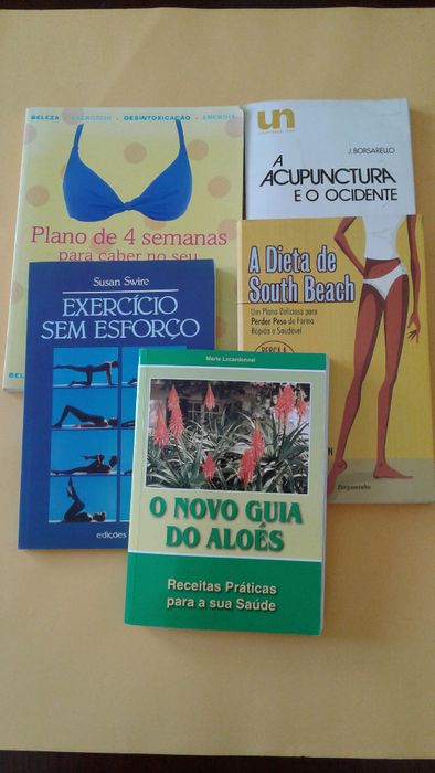 Livros: Acupunctura, Dieta, Exercício, Novo guia dos aloés