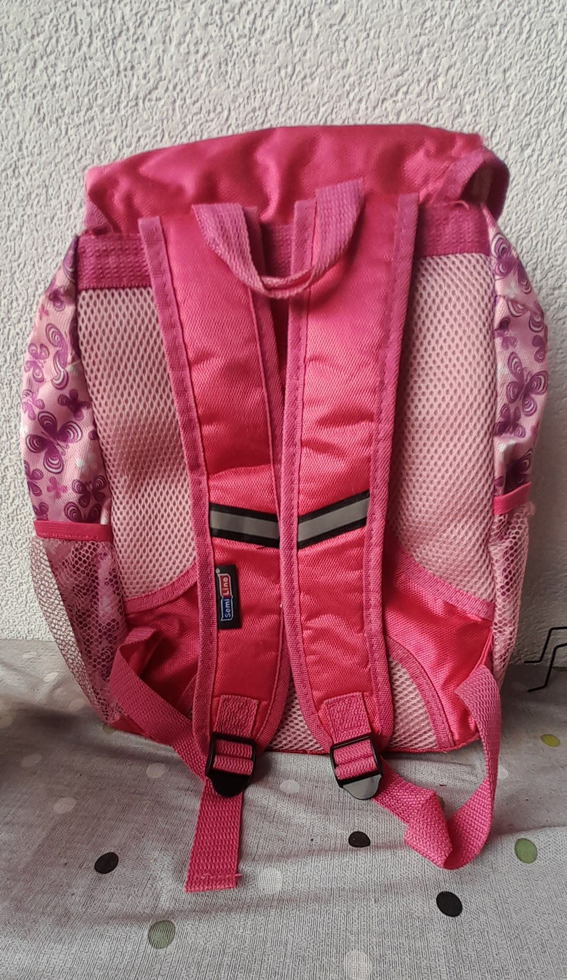 Plecak różowy motylki dla dziewczynki do szkoły