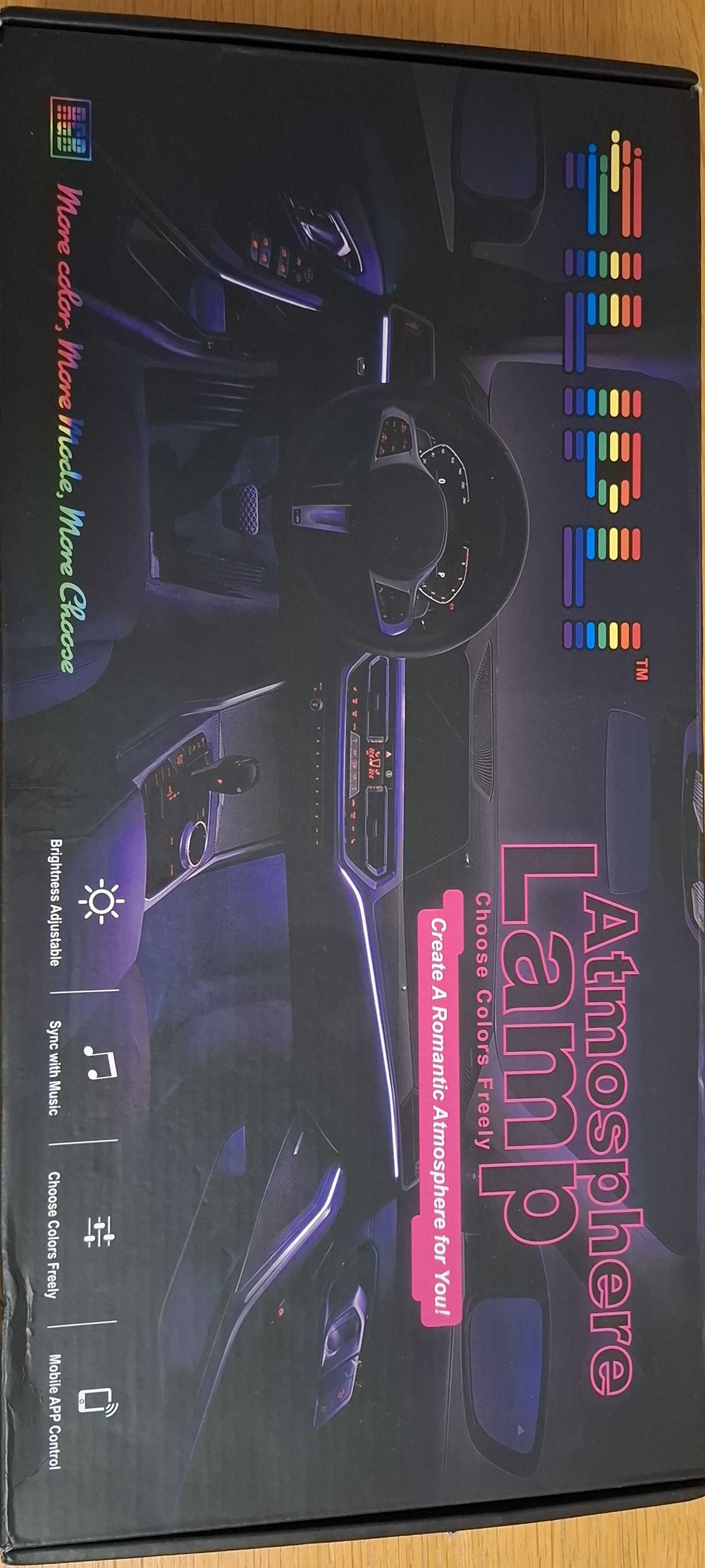 Luzes ambiente RGB para automóvel com app de controlo