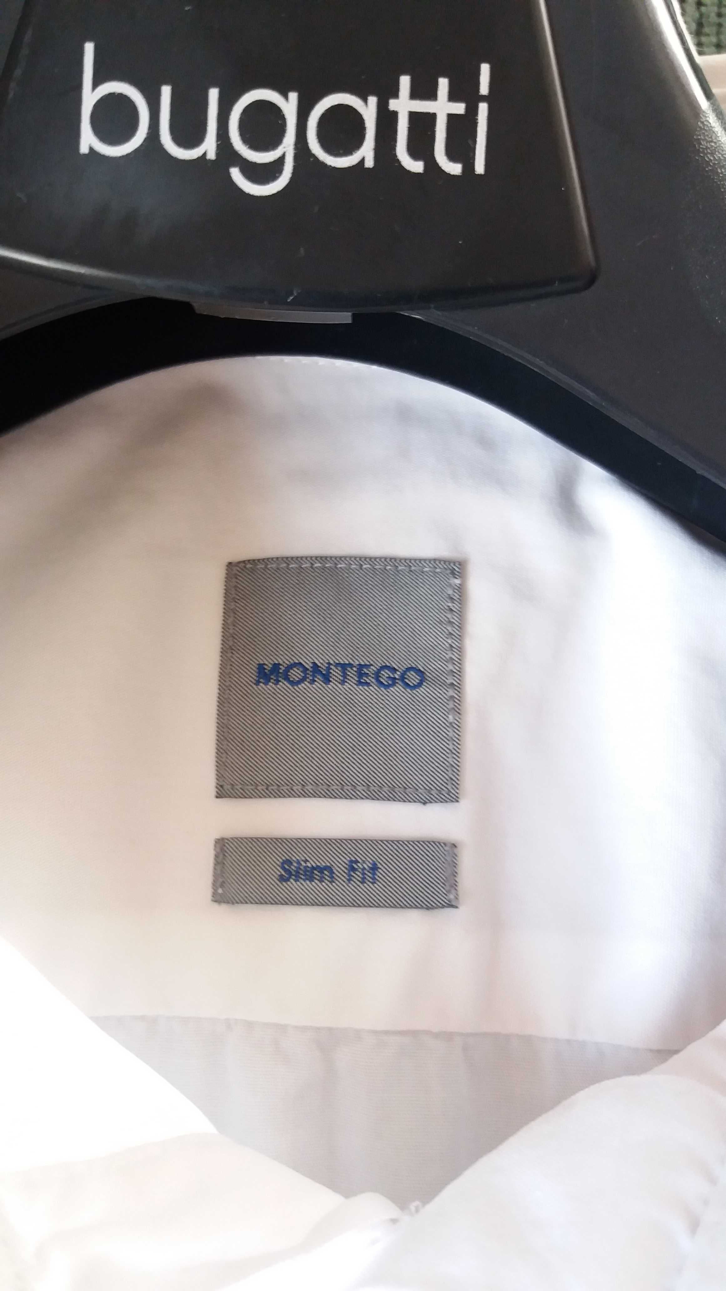 Montego - biała koszula SLIM FIT 43-44/176-182 cm