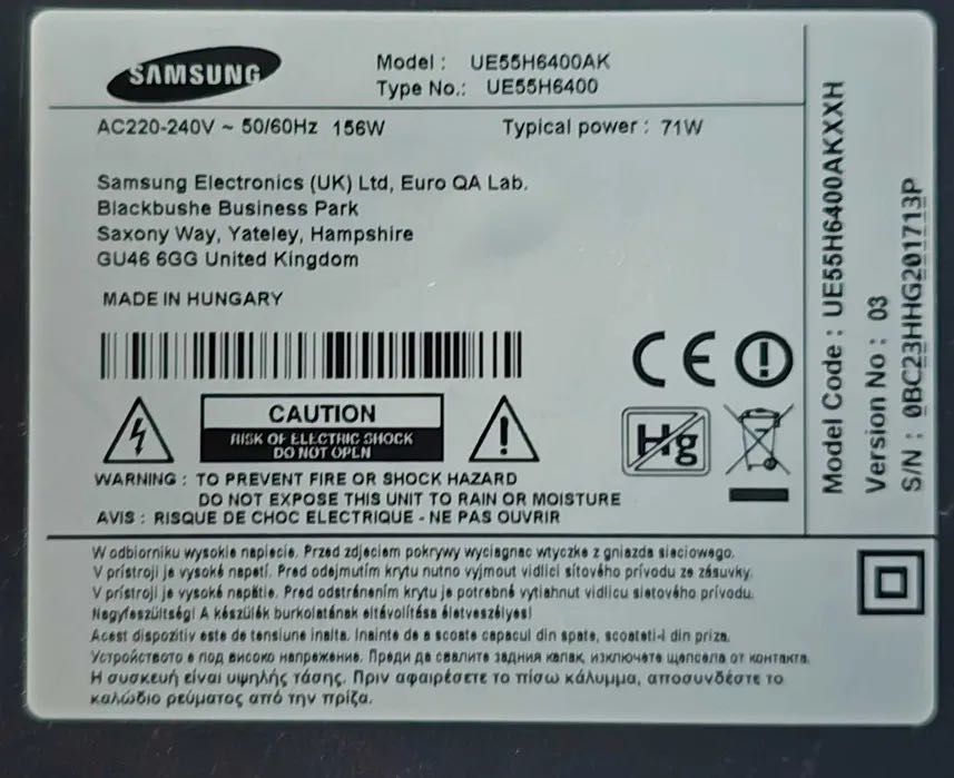 Telewizor LED Samsung UE55H6400 55
