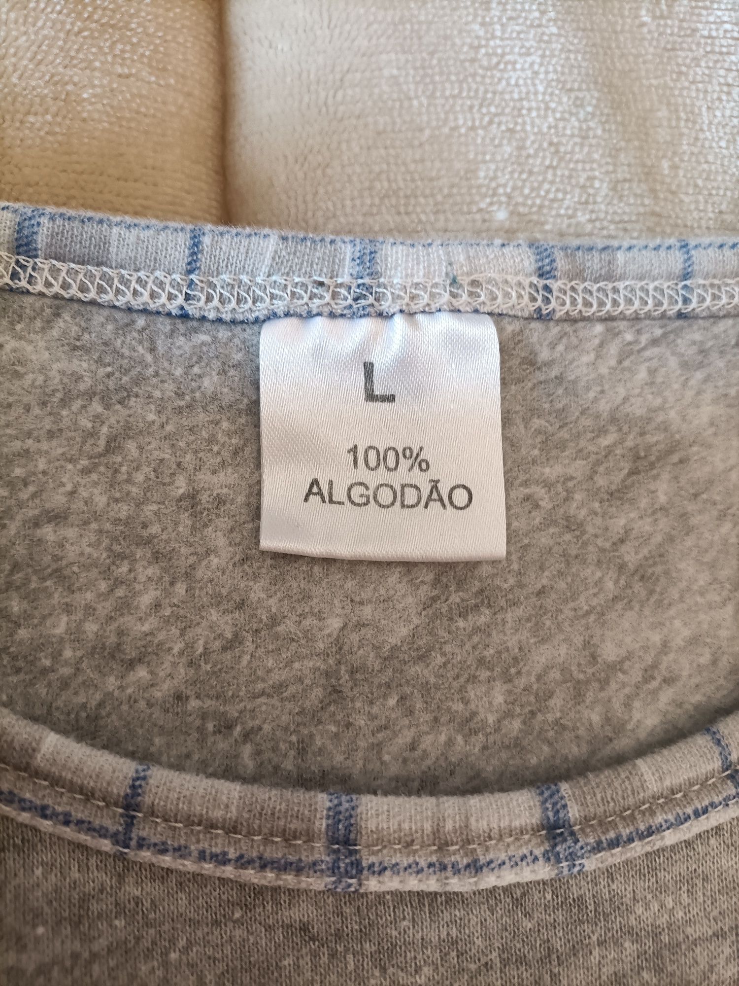 Pijama quentinho 100% algodão L