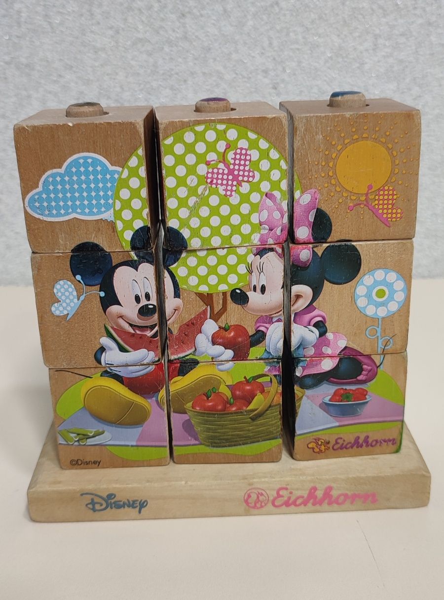 Дерев'яні кубики Disney з Міккімаусами деревянные игрушки с Микки