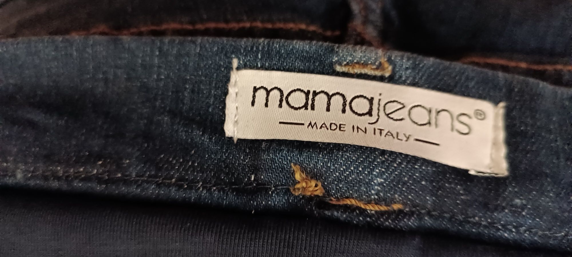 Spodnie Ciążowe Włoskie Mama jeans r,44 Niebieskie