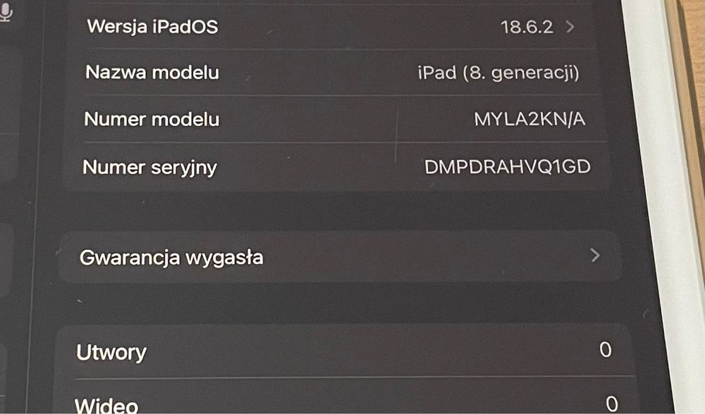 Tablet ipad 8 generacja 2021rok