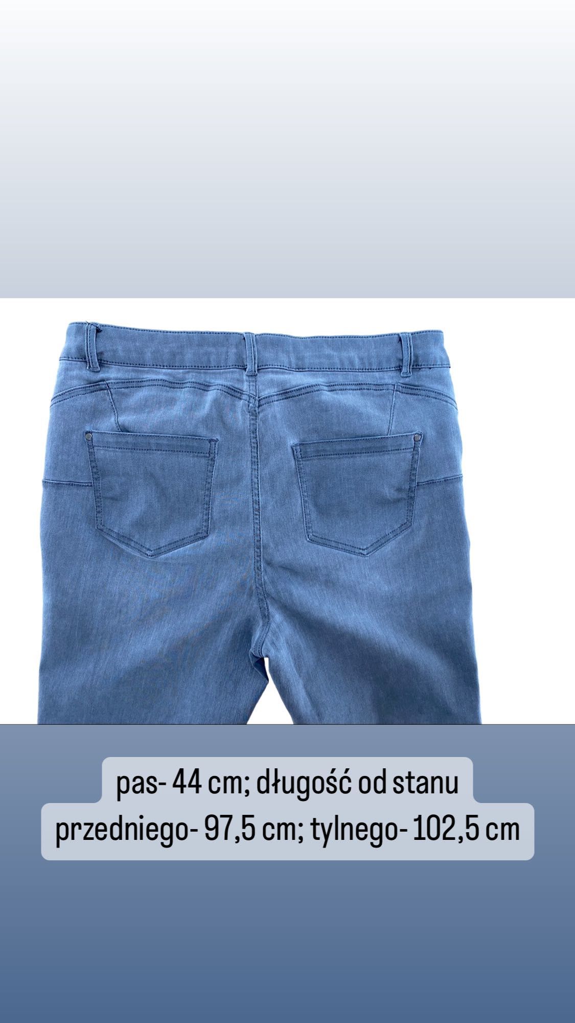 Spodnie jeansowe męskie Nutmeg L/XL super sharper szare rurki