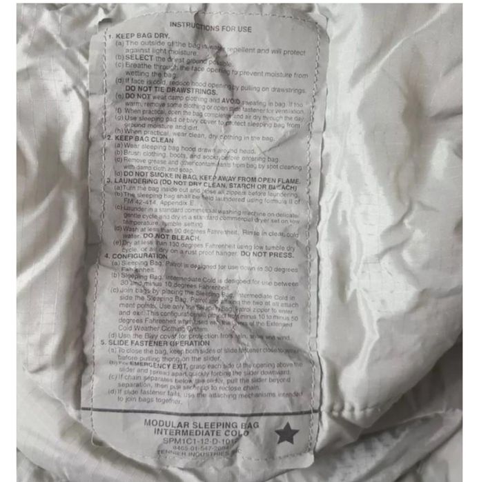 Спальний мішок спальник зимовий US Military Issue Intermediate Cold We