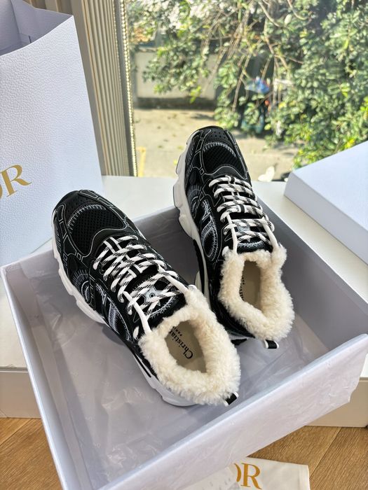 Жіночи Зимові кросівки Dior на хутрі Діор