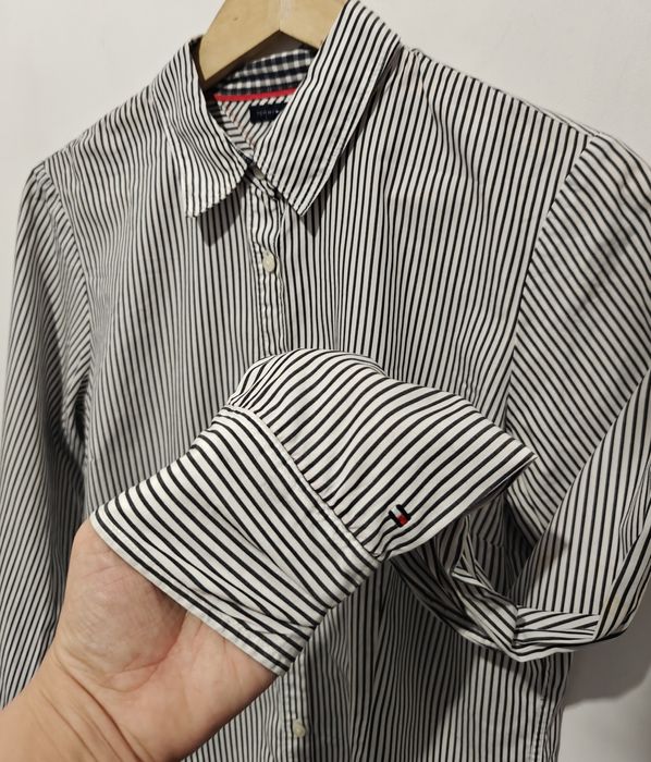 Tommy Hilfiger koszula damska długi rękaw logowana L