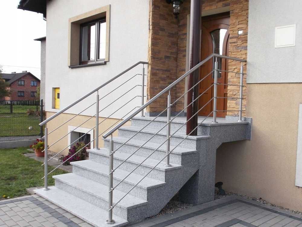 Balustrada nierdzewna balkonowa schodowa - kompl. system. Zrób to sam.