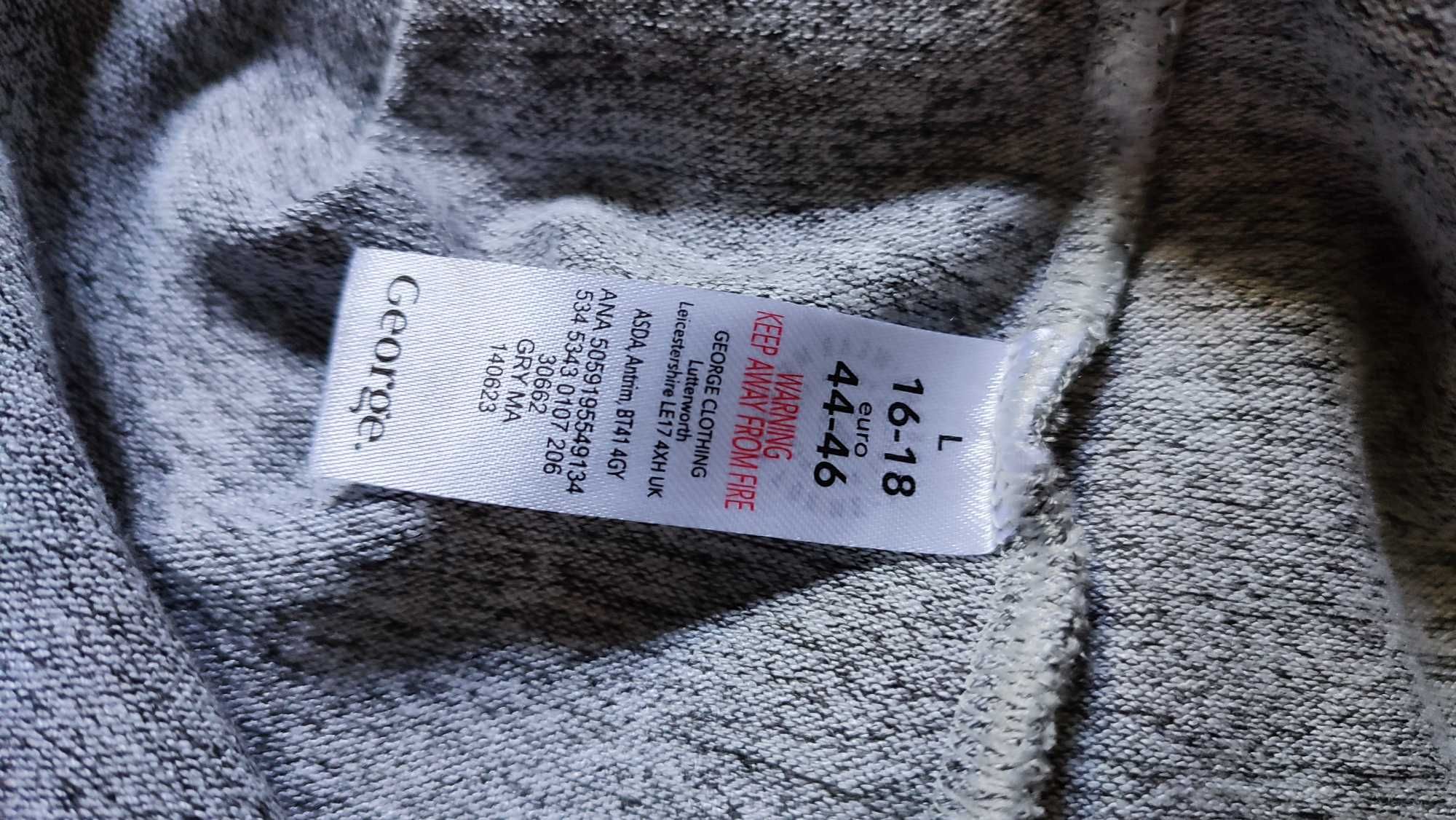 Sweter damski plus size z rękawem 3/4 George szary rozmiar 16-18