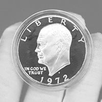 1 долар США 1972 року. Ейзенхауер Liberty. Срібло. Сертифікат!