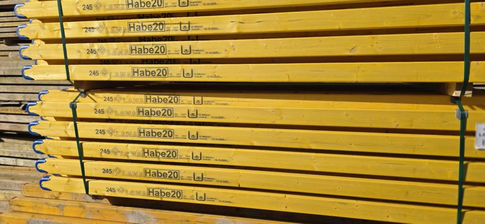 Dźwigar budowlany belka nośna konstrukcyjna okuta H20 dźwigary okute