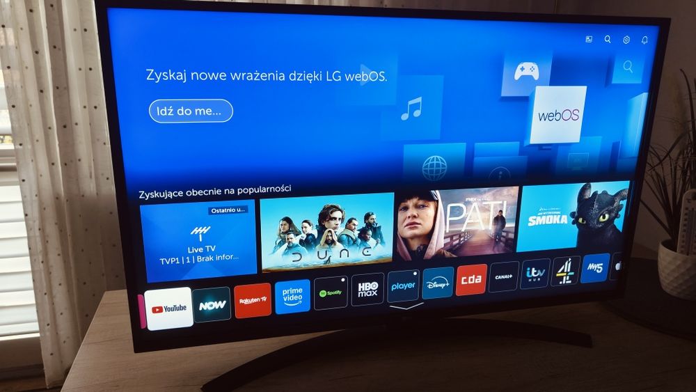 Smart tv 43cale LG z Wi-Fi, 4K, HDR, DVB-T2 hevc, idealny