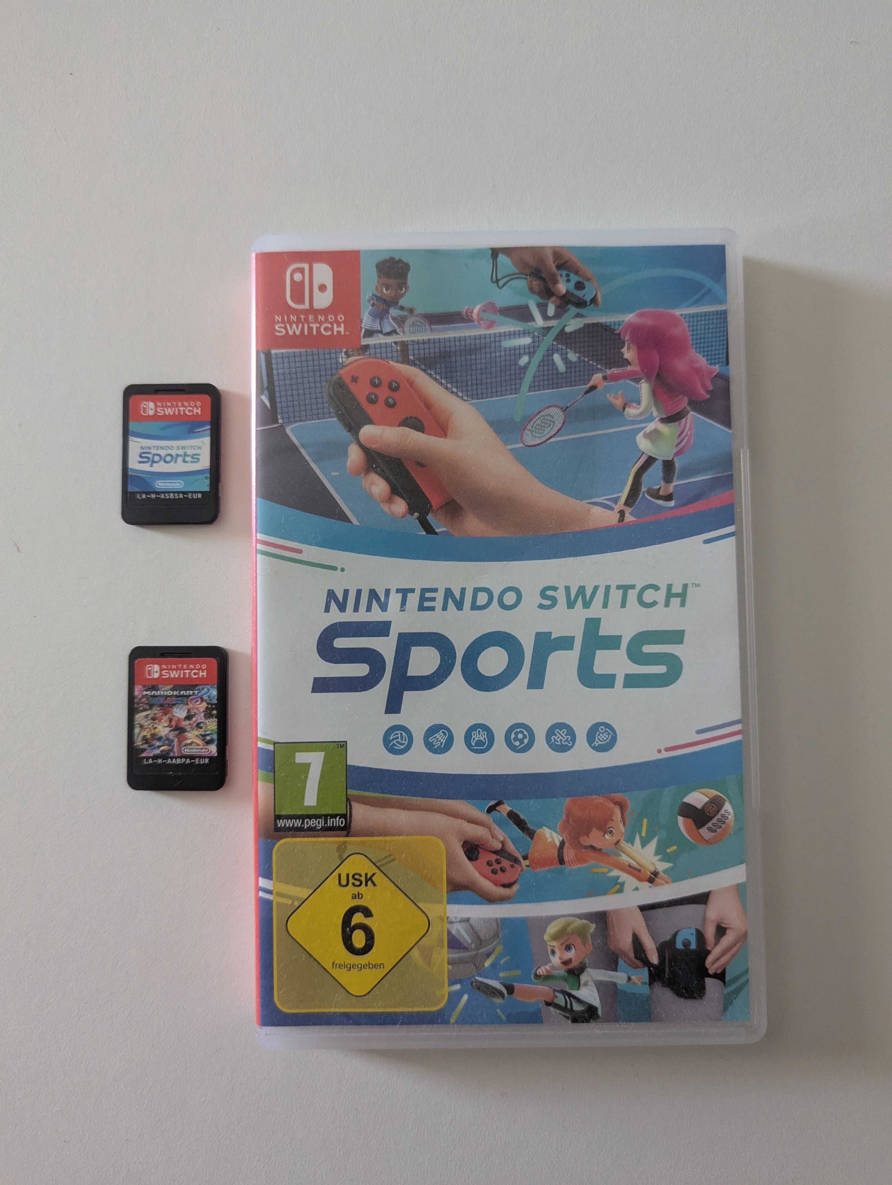 Nintendo Switch OLED com Mario Kart e Switch Sports