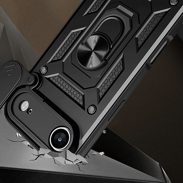 Etui Hybrid Armor Camshield na iPhone 17 Air pancerne z podstawką i os