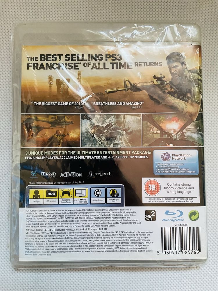 Gra Call Of Duty Blac Ops na PS3 Nowa !!!