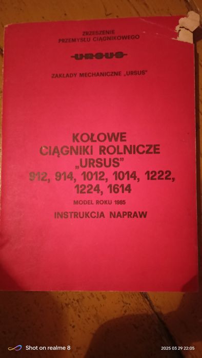 Katalogi i instrukcje naprawy ciągników rolniczych Ursus