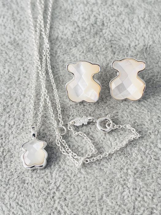 Wyprzedaż Tous color nowy zestaw srebro 925