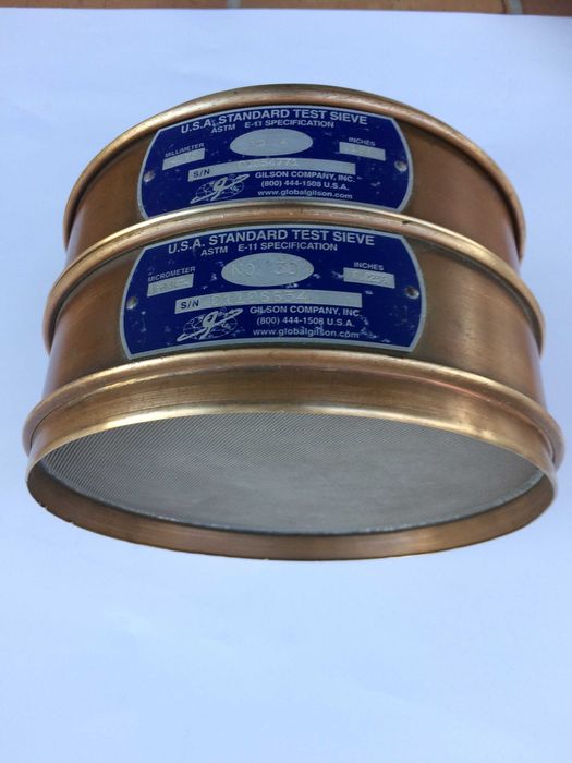 Peneiras de teste laboratorial empilháveis em latão com tampa