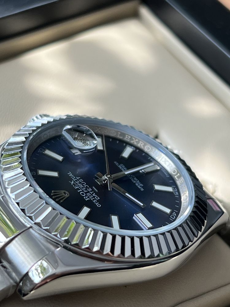 мужские наручные часы Rolex Datejust 41 mm steel blue