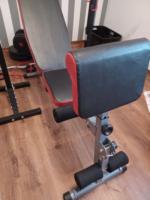 Siłownia ławeczka gryf hantle obciążenie