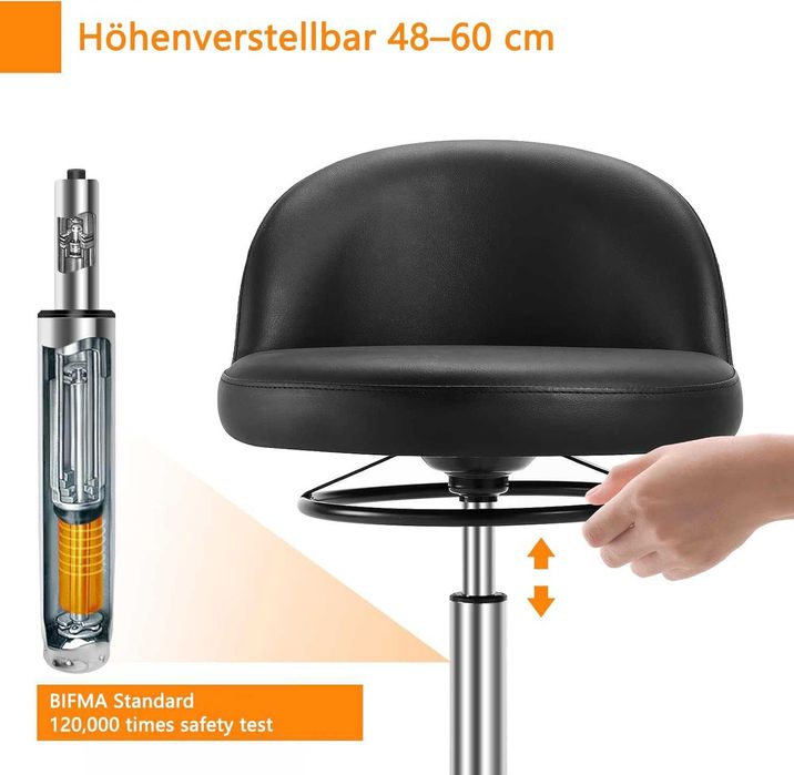 Fotel obrotowy hoker taboret kosmetyczny siedzisko