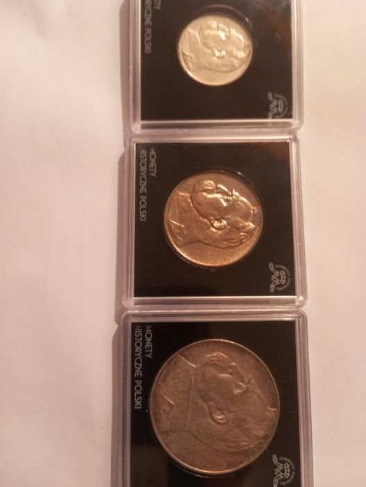 Zestaw monet Srebrnych 2zl,5zl.10zl. z Józef Piłsudski