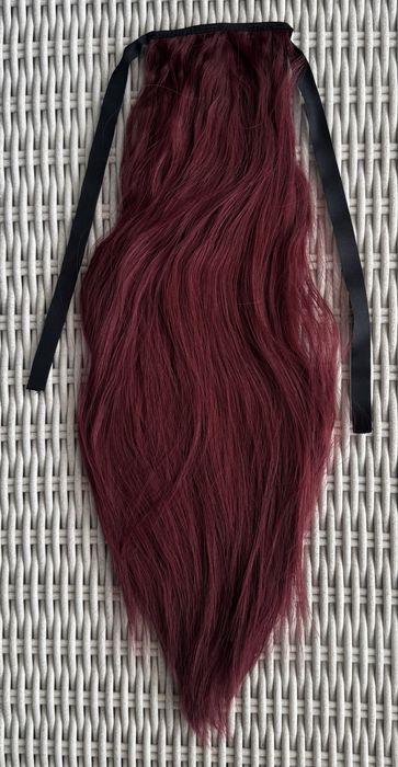 Premium ULTRA Quality – Włosy Doczepiane Kucyk mahoń fale