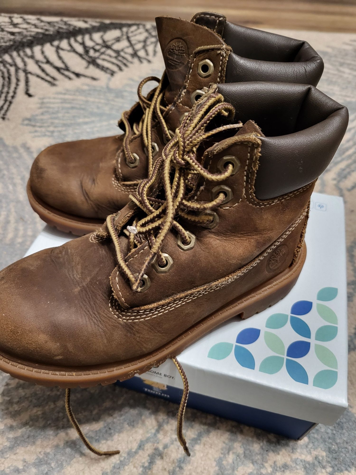 Ботінки осінні шкіряні 21 см, Timberland, оригінали, 30,5 розмір