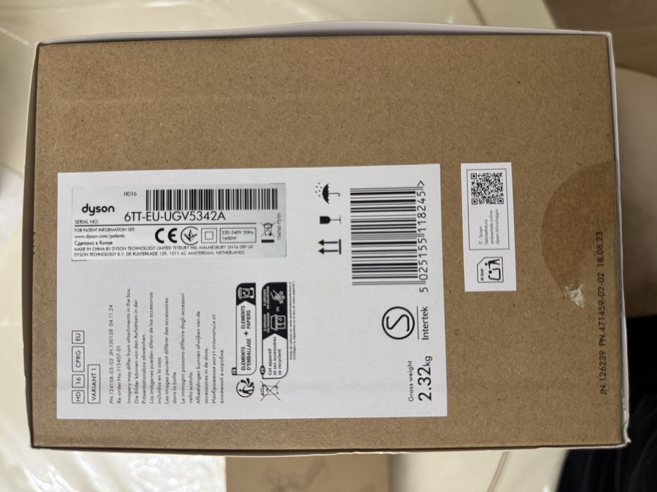 Фен Dyson Supersonic HD16 Nural Ceramic Pink/Rose Gold +подарунок