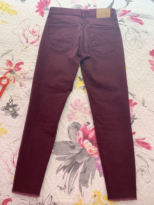 Calças justas Tiffosi cor bordo tamanho 36