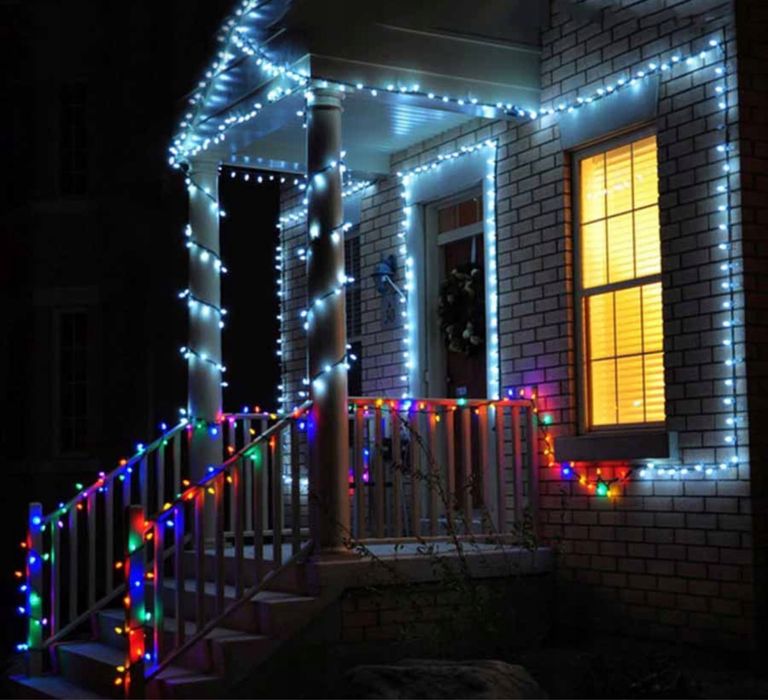 MOCNE Lampki Choinkowe Świąteczne Zewnętrzne Wewnętrzne 500 LED Białe