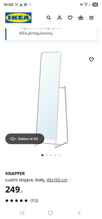 Lustro stojące Ikea
