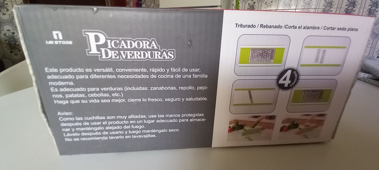 Cortador de vegetais multifuncional com 4 funções de corte