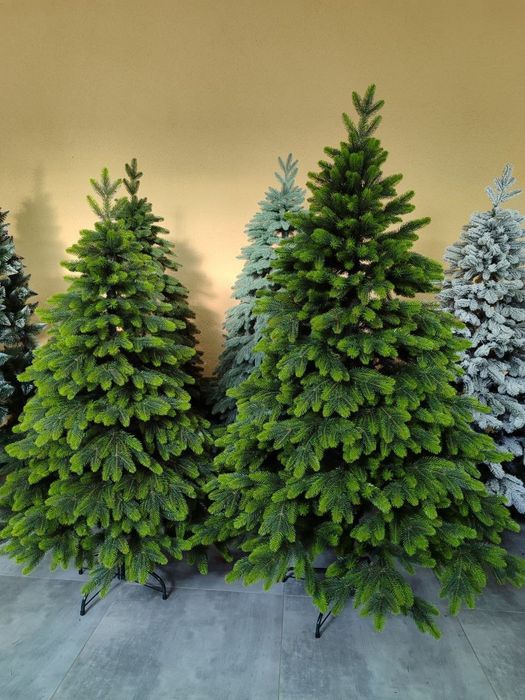 Ялинка штучна лита 1,8м з салатовими кінчиками пишна Елка литая 180 см