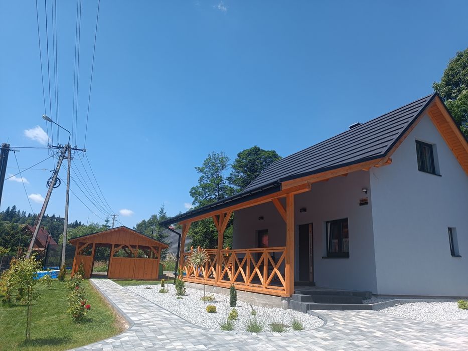 Domek w górach Dom Ferie Nocleg Jacuzzi Balia Sól Zwardoń Beskidy Prom