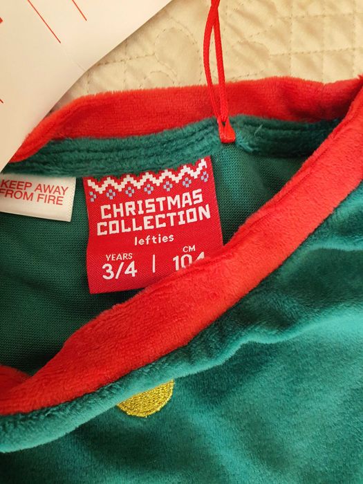 fato elfo 3-4 anos novo