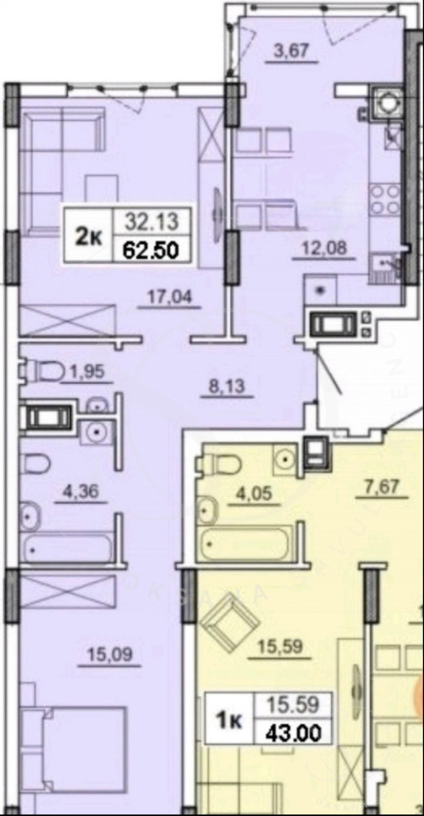 Продаж 2 кімнатна квартира Сихівський р-н  право власності